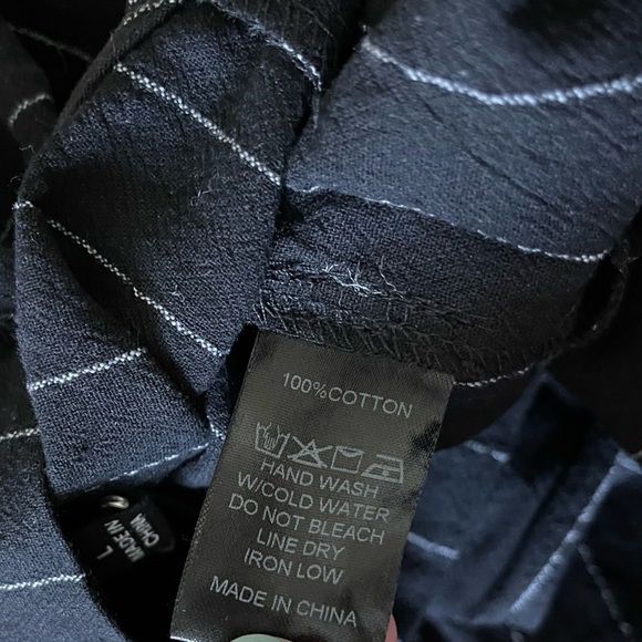 Joah Premium| Black Striped Wide-Leg Jumpsuit, Overall Straps, Size L•••… - Picture 10 of 12